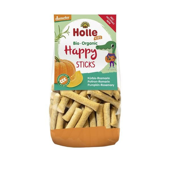 Happy Sticks Snack de Trigo com Abóbora e Alecrim 100g - Holle - Crisdietética