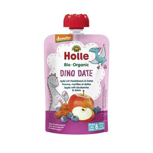 Dino Date Fruit Purée 6M Organic 100g - Holle - Crisdietética