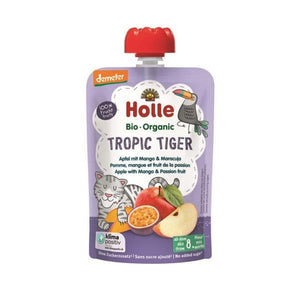 Puré de Frutas Tropic Tiger Ecológico 8M 100g - Holle - Crisdietética