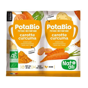 Soupe aux carottes bio et curcuma instantané 17g - Nat - Ali - Crisdietética