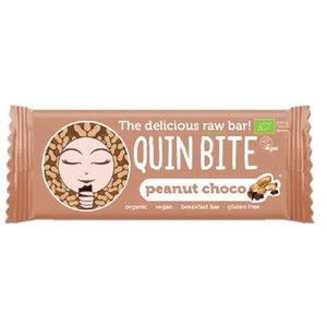 Peanut and Chocolate Bar 30g - Quin Bite - Crisdietética