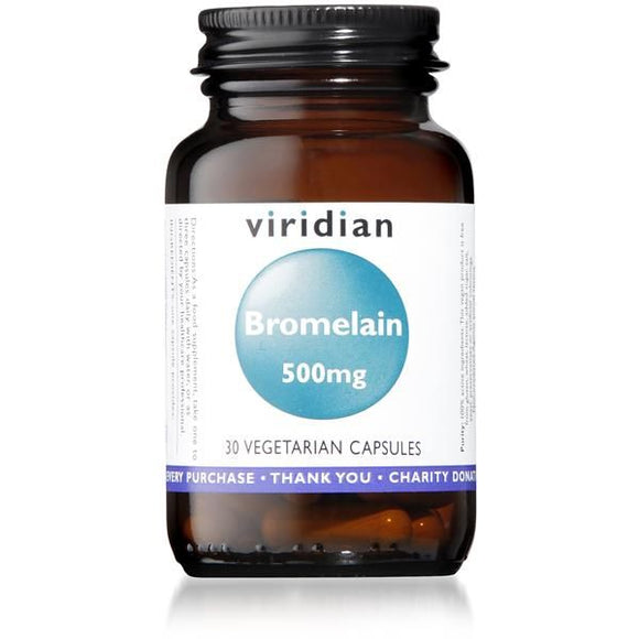Bromelaína 500Mg 30 Cápsulas - Viridian - Crisdietética