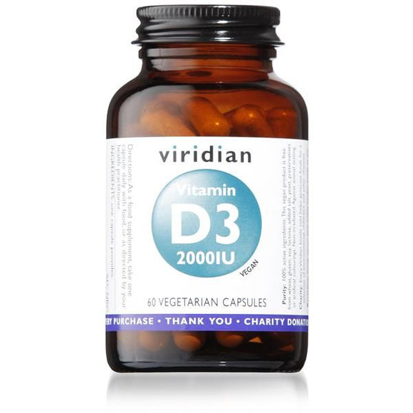 Vitamina D3 Vegan 2000 Ui 60 Cápsulas - Viridian - Crisdietética