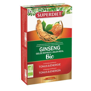 Ginseng und biologisches Gelée Royale 20 Ampullen - SuperDiet - Crisdietética