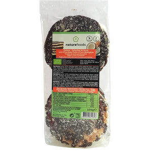 黑巧克力和有机椰子米果饼干106克-Naturefoods-Crisdietética