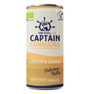 Biological Ginger Kombucha 250ml - The Gutsy Captain - Crisdietética
