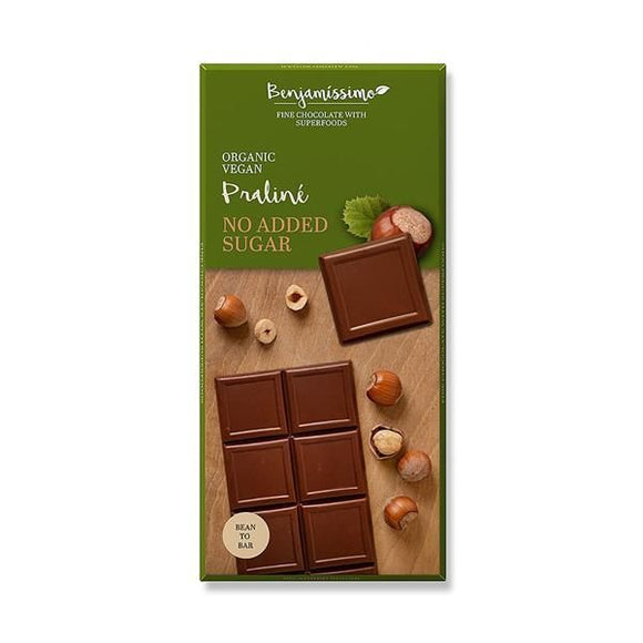 Chocolate Praliné Sem Adição de Açucar Biológico 70g - Benjamíssimo - Crisdietética