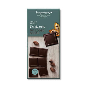 Chocolate Negro 80% Sin Azúcar Ecológico 70g - Benjamíssimo - Crisdietética