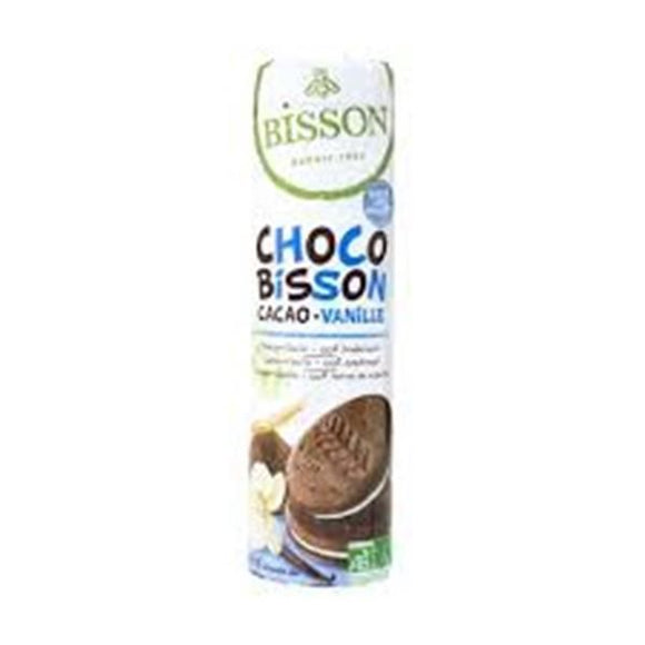 Bolacha de Chocolate Cacau e Baunilha 300g - Bisson - Crisdietética