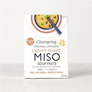 Sopa Instantânea Miso Branco com Sésamo 60g - ClearSpring - Crisdietética