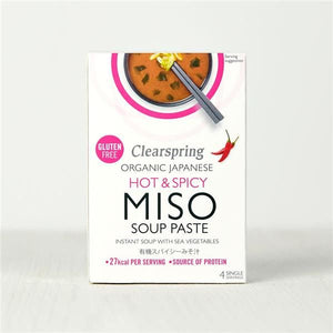 Scharfe würzige Miso-Instantsuppe 60 g – ClearSpring – Crisdietética
