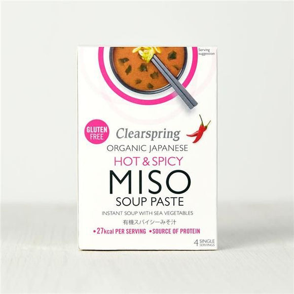 Sopa Instantânea Miso Hot Spicy 60g - ClearSpring - Crisdietética