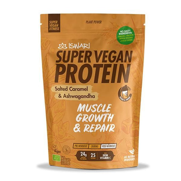 Super Vegan Protein Fitness Bio Caramelo Salgado 875gr - Iswari - Crisdietética