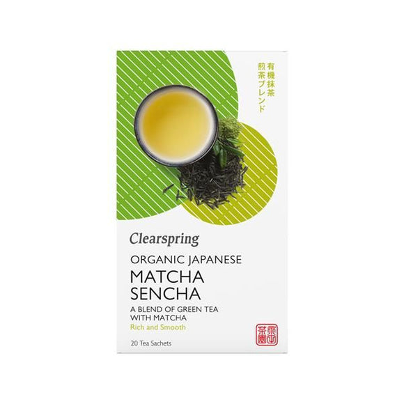Chá Verde Japonês Matcha Biológico 20 Saquetas - ClearSpring - Crisdietética