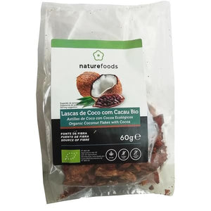 Coconut Chips with Organic Cocoa 60g - Naturefoods - Crisdietética