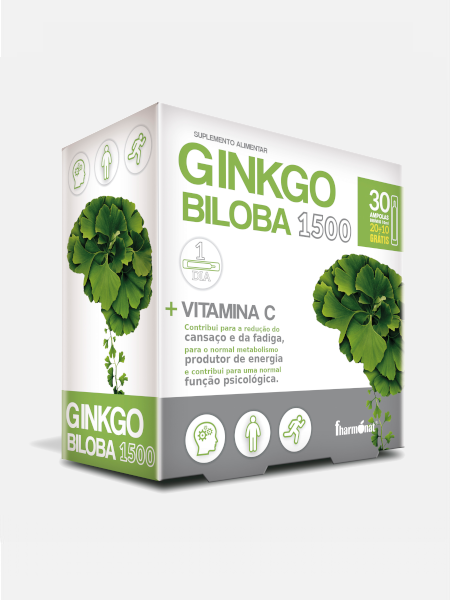 Ginkgo Biloba 30 Ampolas - Fharmonat - Crisdietética