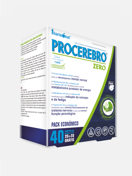 Procerebro Zero 40 Ampolas - Fharmonat - Crisdietética