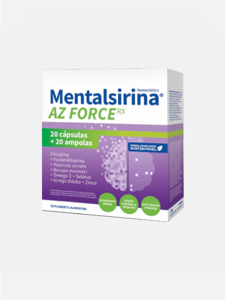 Mentalsirina Az Force 20 Cápsulas + 20 Ampolas - Farmodiética - Crisdietética