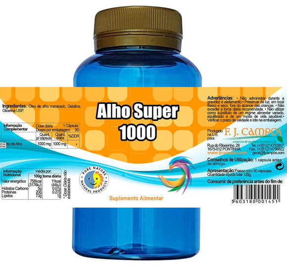 Alho Super 1000 90 Cápsulas - Pure Nature - Crisdietética