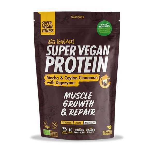 Super Vegan Protein Mocha e Ceilão 350 gr- Iswari - Crisdietética