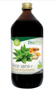 Aloe Vera - Gingembre - Curcuma - Bio 1000ml - Biotone - Crisdietética
