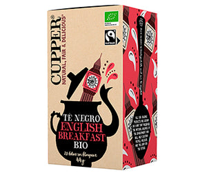 English Breakfast Bio Tea 20 Sobres 44g - Cupper - Crisdietética