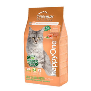 happyOne PREMIUM Cat Adult Salmón Fresco 1,5kg - Chrysdietética