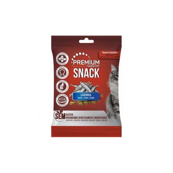 happyOne Premium Snacks Katze Sardine 4x50g - Chrysdietética