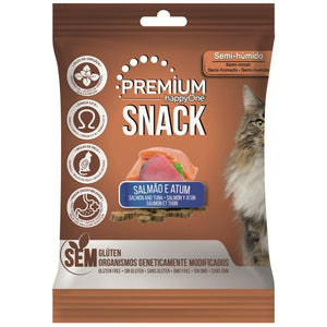 happyOne Premium Snacks Chat Saumon et Thon 4x50g - Chrysdietética