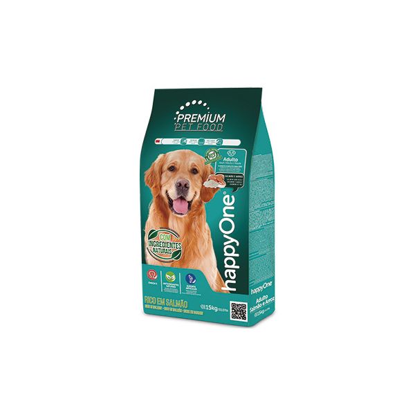 happyOne PREMIUM Adult Dog Lachs & Reis 15kg - Chrysdietética