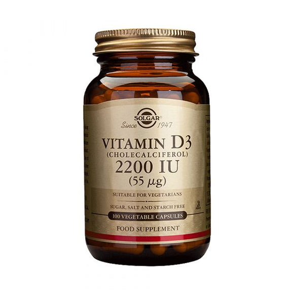 Vitamin D3 2200 IU 100 Cápsulas - Solgar - Crisdietética