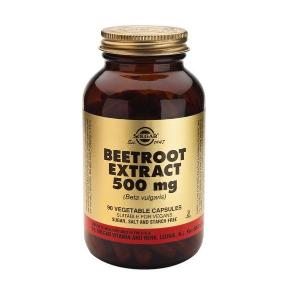 Beetroot Extract 500mg 90 Cápsulas Vegetais - Solgar - Crisdietética