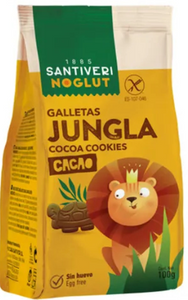 Jungle Animal Biscuits with Cocoa 100g -Noglut - Crisdietética
