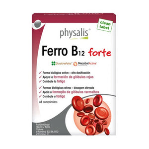Ferro B12 Forte 45 Comprimés - Physalis - Crisdietética