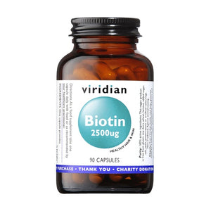 Biotina 2500 mg 90 cápsulas - Viridian - Crisdietetic