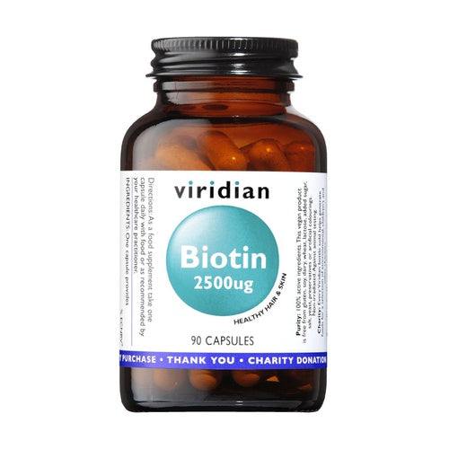 Biotina 2500 mg 90 Cápsulas - Viridian - Crisdietética