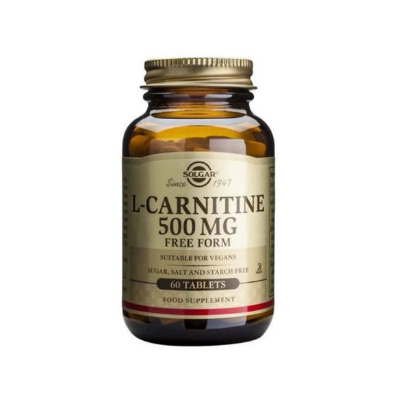 L-Carnitine 500mg 60 Comprimidos - Solgar - Crisdietética