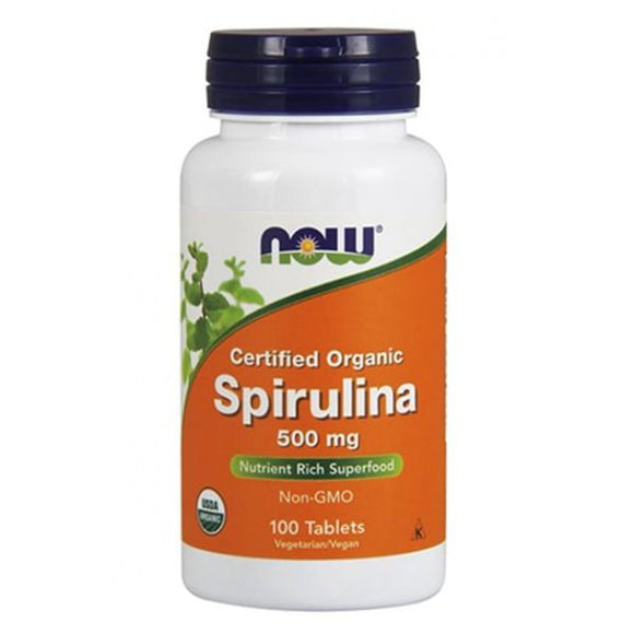 Spirulina 500mg 100 comprimidos - Now - Crisdietética