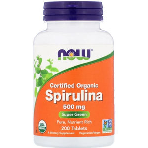 Spirulina 500mg 200 comprimidos -NOW - Crisdietética