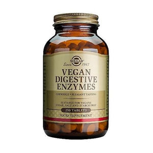Enzimi Digestivi Vegani 250 Compresse Masticabili - Solgar - Crisdietética