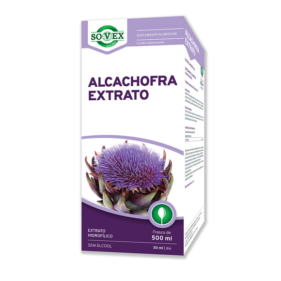 Alcachofra Extrato Hidrofílico 500ml - Sovex - Crisdietética