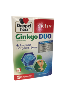Aktiv Ginkgo Duo + Omega 3 60 粒 - Doppel herz - Crisdietética