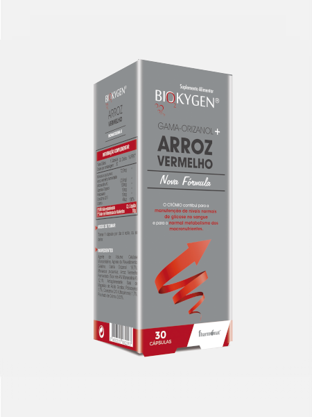 Gama Orizanol + Arroz Vermelho 30 Cápsulas - Biokygen - Crisdietética