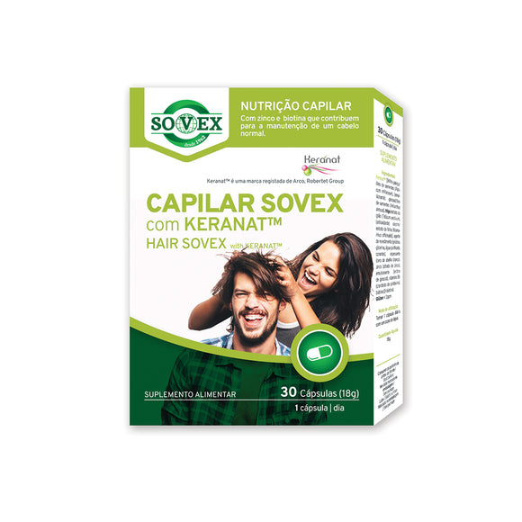 Capilar Sovex com Keranat 30 Cápsulas - Sovex - Crisdietética
