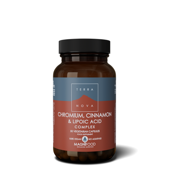 Chromium, Cinnamon & Lipoic Acid Complex 50 Cápsulas - Terra Nova - Crisdietética