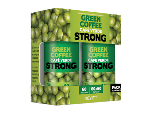 Café Verde Strong 200mg 60 + 60 cápsulas - Novity - Crisdietética