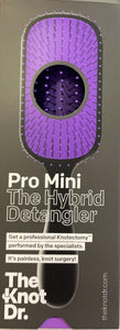 Le Kit de Mini Brosse à Cheveux Hybrid Detangler Violet Pro - The Knot Dr. - Crisdietética