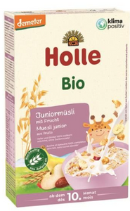 Muesli Cereals and Junior Fruit 10M Organic 250g - Holle - Crisdietética