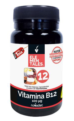 Vitamina B12 100ug - 120 Comprimidos - Novadiet - Crisdietética
