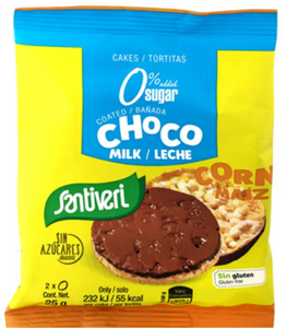 Corn Galettes with Milk Chocolate Coverage 2 Units - Santiveri - Crisdietética